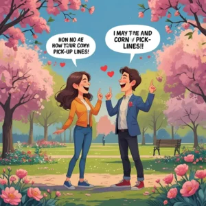 Read more about the article 244 Corny Pick-Up Lines! 😂 Find the Goofiest Rizz to Make Them Smile For 2025
