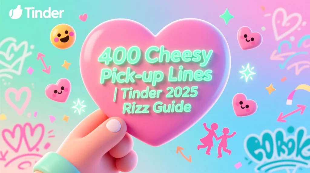 400 Cheesy Pick Up Lines Tinder 2025 Rizz Guide
